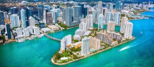 Aerial View of Downtown Miami Florida