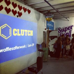 LiveNinja HQ presentation stage ready for Cluth Prep’s Co-Founder Johnny Betancourt